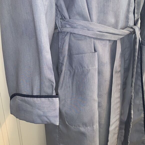 Vtg State of Maine blue striped robe - Picture 5 of 14